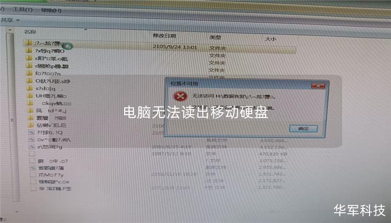 電腦無法讀出移動硬盤
